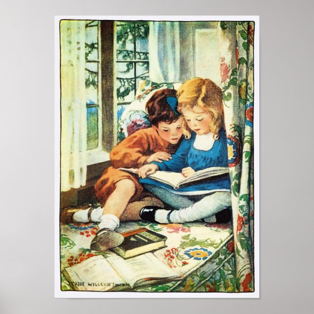 Affiches Joyeux Noël Jessica Willcox Smith Illustration (Devant)