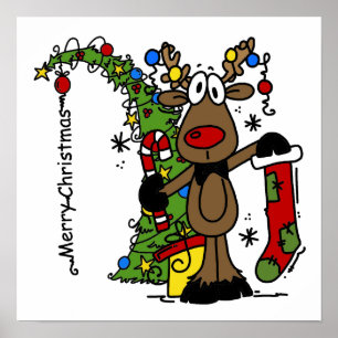 Affiches Joyeux rennes de Noël