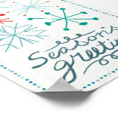 Affiches Joyeux Snowflakes Noël (Coin)
