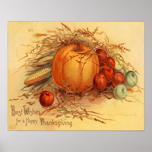 Affiches Joyeux Thanksgiving ! (Devant)
