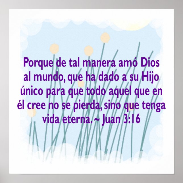 Affiches Juan 3:16 (Devant)