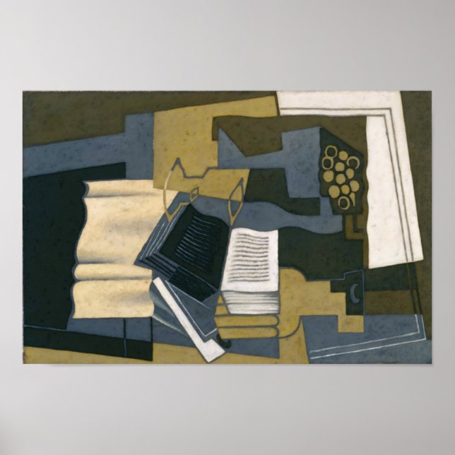 Affiches Juan Gris Carafe and Book (Devant)