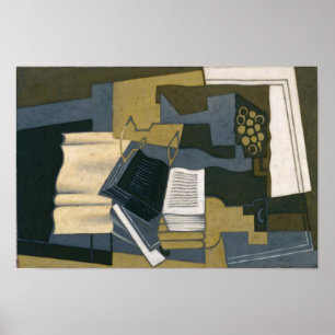 Affiches Juan Gris Carafe and Book