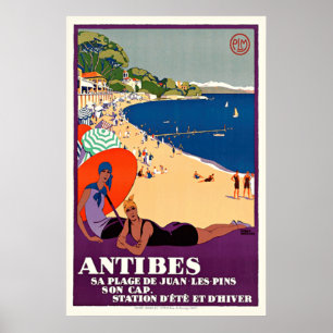 Affiches Juan-les-Goupilles françaises d'Antibes d'affiche