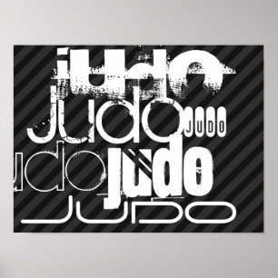 Affiches Judo ; Gris Noir & Foncé