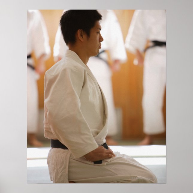 Affiches Judo Master Kneeling sur un mât (Devant)