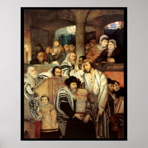 Affiches Juifs priant par Maurycy Gottlieb - Circa 1878