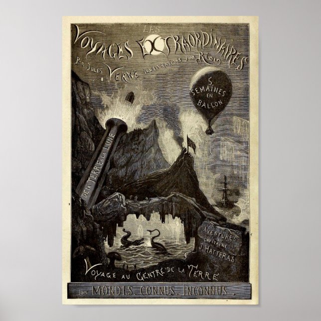 Affiches Jules Verne's Voyages Extraordinaires (1861) (Devant)