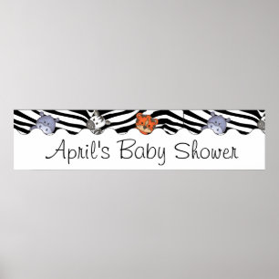 Affiches Jungle Baby Shower Party Banner