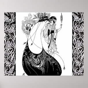 Affiches Jupe de paon Beardsley Nouveau
