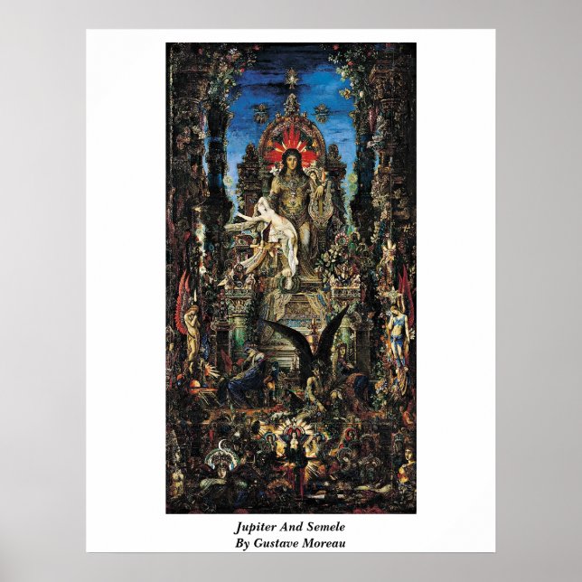 Affiches Jupiter And Semele By Gustave Moreau (Devant)