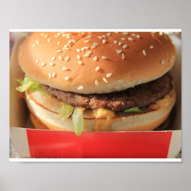 Affiches Juste un hamburger classique (Devant)