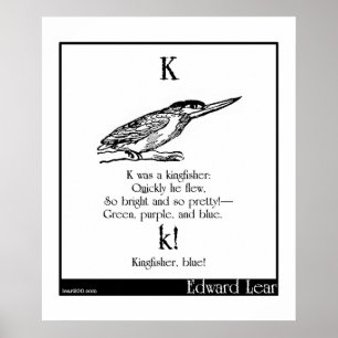 Affiches K était un martin-pêcheur