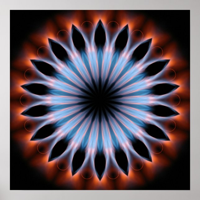 Affiches Kaleidoscope à flammes (Devant)