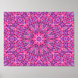 Affiches Kaleidoscope Vintage rose et violet