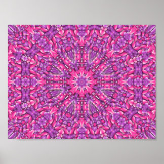 Affiches Kaleidoscope Vintage rose et violet