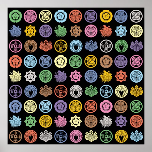 Affiches kamon pattern3 (Devant)