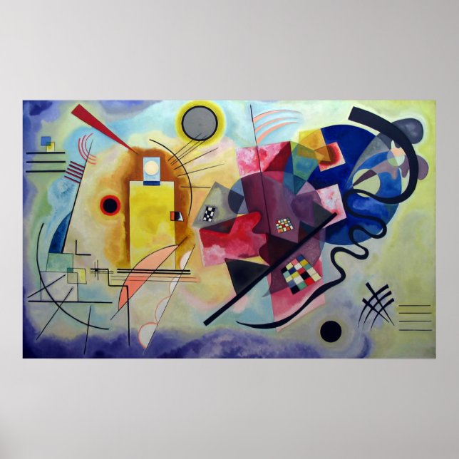 Affiches Kandinsky 1925/jaune/rouge/bleu/pixdezines (Devant)