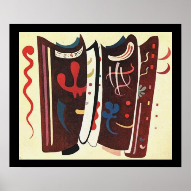 Affiches Kandinsky Brown with Supplement Abstract Painting (Devant)