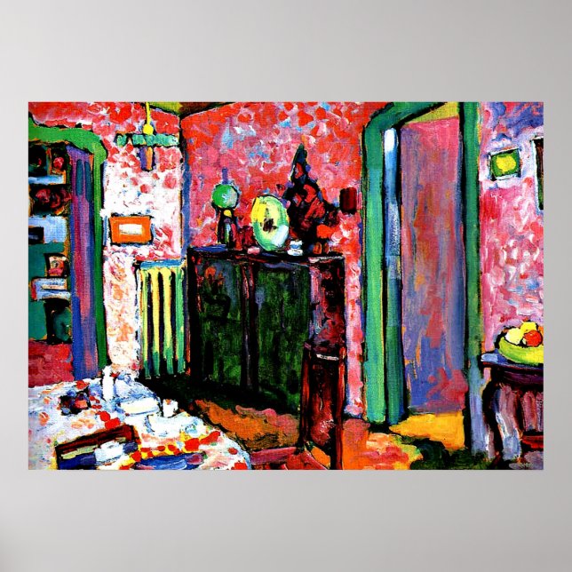 Affiches Kandinsky : Intérieur, Ma Salle À Manger, 1909 (Devant)
