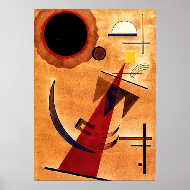 Affiches Kandinsky - Rot à Spitzform, 1925 (Devant)