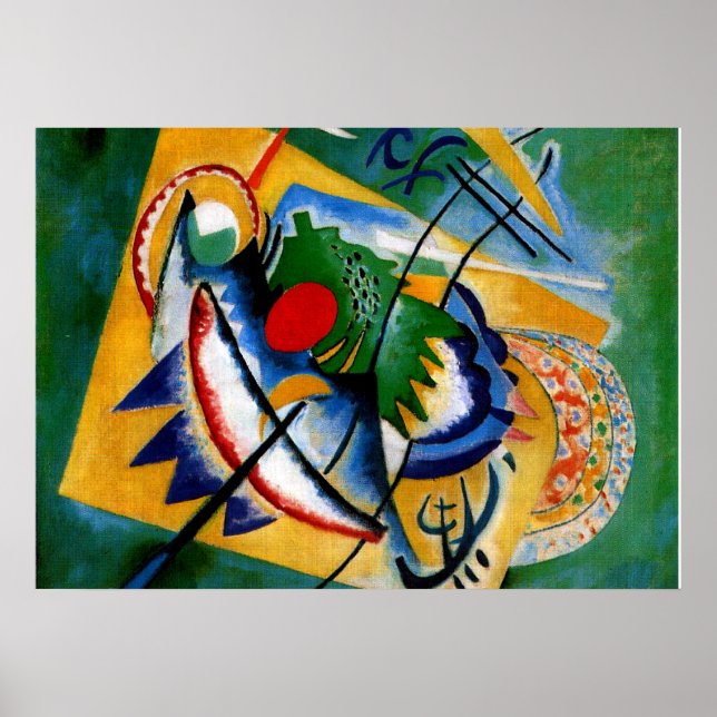 Affiches Kandinsky - Rouge ovale (Devant)