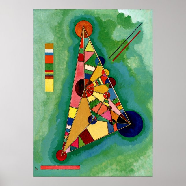 Affiches Kandinsky - Triangle multicolore (Devant)