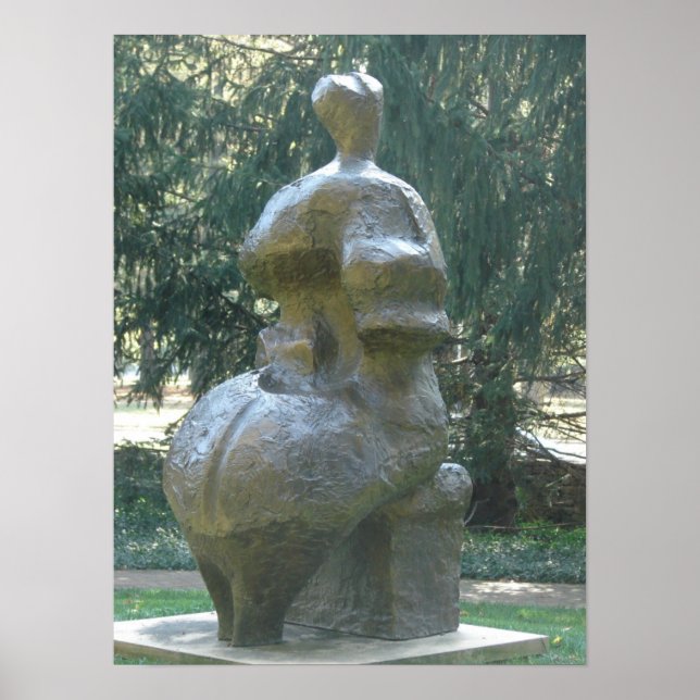 Affiches Kansas City Sculpture dans le parc Une femme assis (Devant)