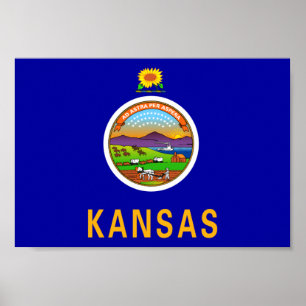 Affiches Kansas Flag