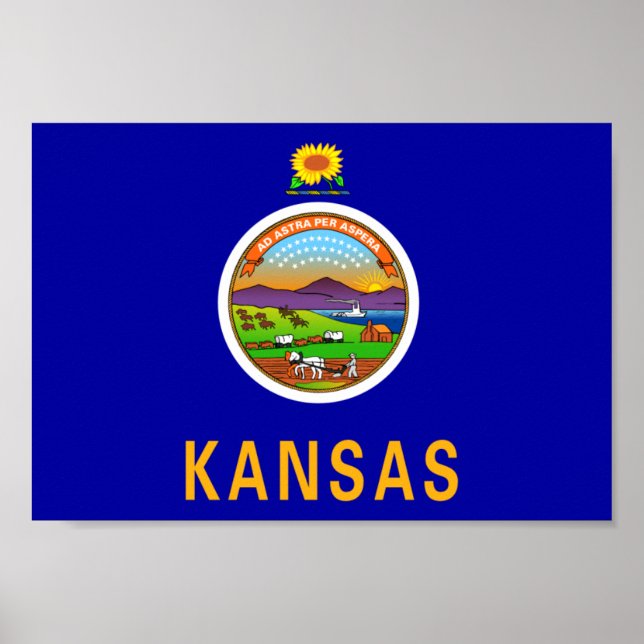 Affiches Kansas Flag (Devant)