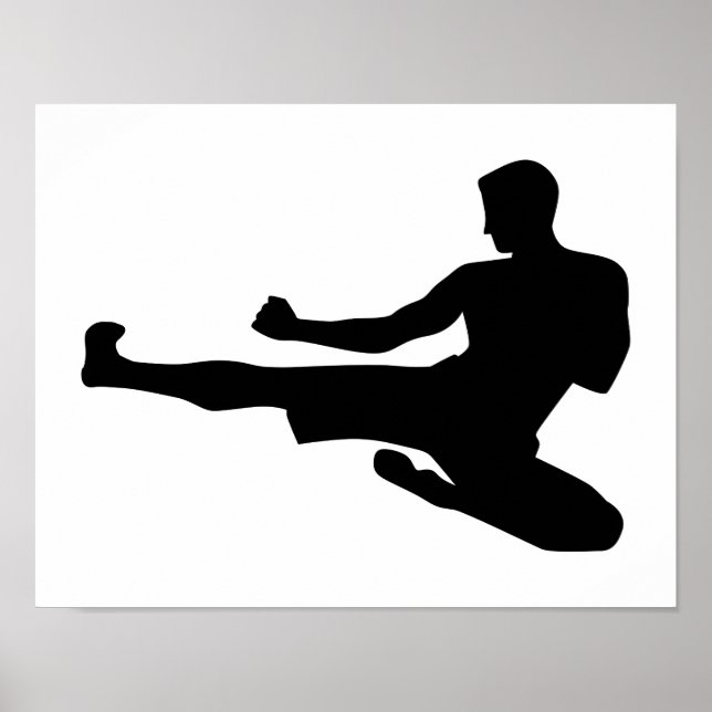 Affiches Karate jump kick (Devant)