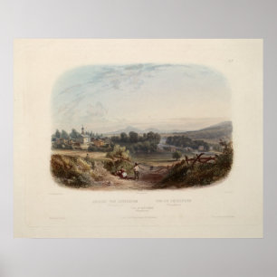 Affiches Karl Bodmer Imprimer : Vue de Bethlehem Pennsylvan