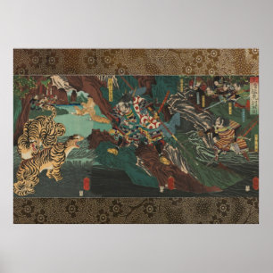 Affiches Kato Kiyomosa tiger hunting in Korea