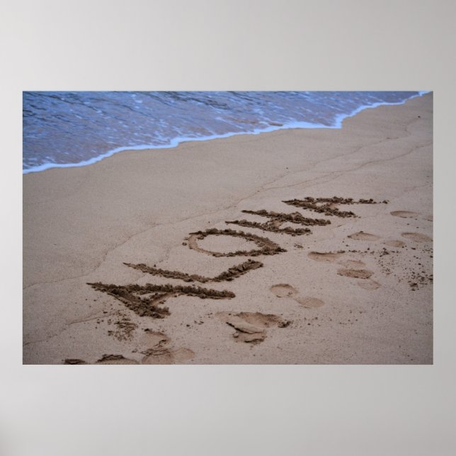 Affiches Kauai Hawaii Ocean Beach Aloha (Devant)