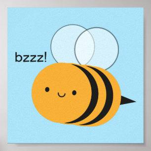 Affiches Kawaii Buzzy Bumble Bee