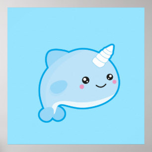 Affiches Kawaii Narwhal