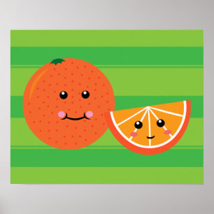 Affiches Kawaii Orange