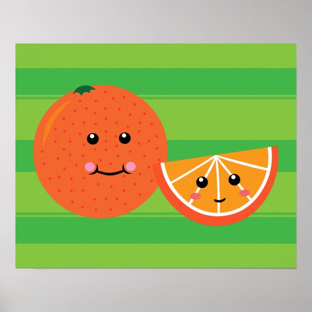 Affiches Kawaii Orange (Devant)