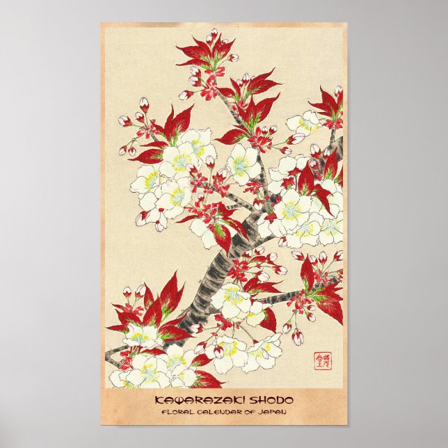 Affiches Kawarazaki Shodo Floral Calendar of Japan (Devant)