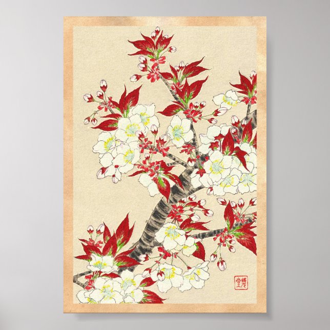Affiches Kawarazaki Shodo Floral Calendrier du Japon (Devant)