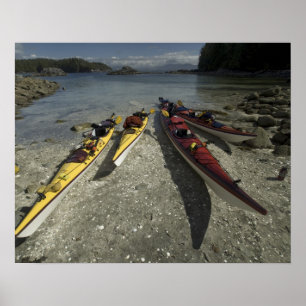 Affiches Kayaks sur l'île Dicebox, Broken Island Group,