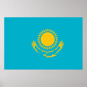 Affiches Kazakhstan, drapeau de Kazakhstan