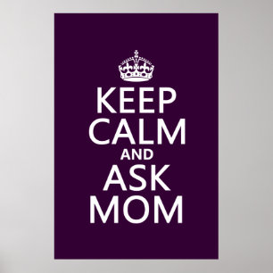 Affiches Keep Calm and Ask Mama