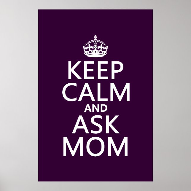 Affiches Keep Calm and Ask Mama (Devant)