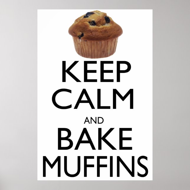 Affiches Keep Calm and Bake Muffins (Devant)
