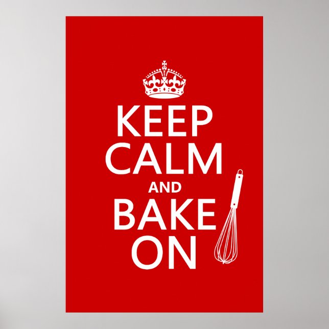 Affiches Keep Calm and Bake On (Devant)