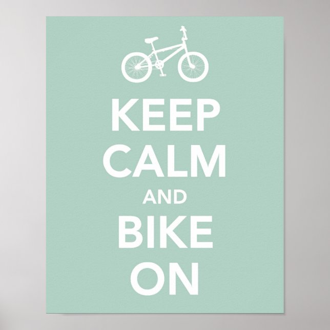 Affiches Keep calm and bike on (Devant)