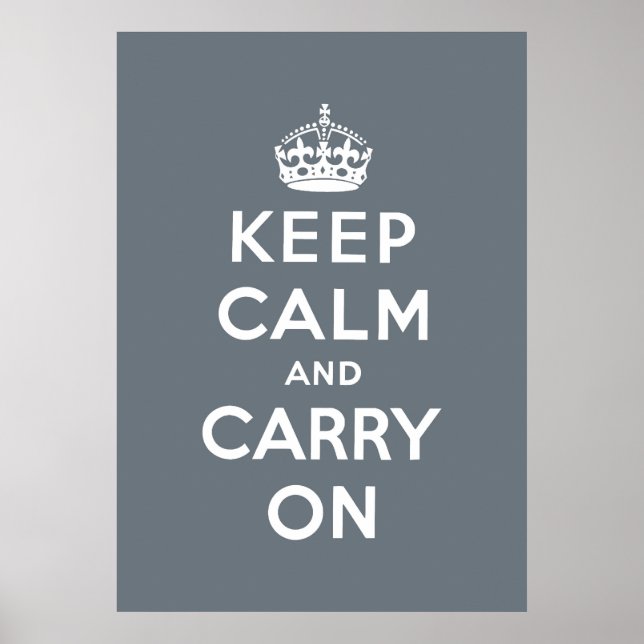 Affiches keep calm and carry on original (Devant)
