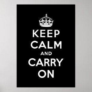 Affiches keep calm and carry on Original