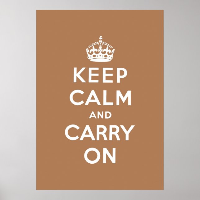 Affiches keep calm and carry on Original (Devant)